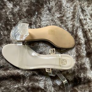 Size 10 Givana  Short Clear Heels